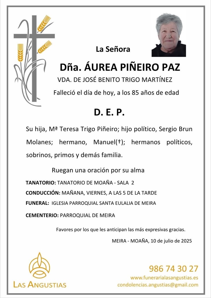 DÑA. ÁUREA PIÑEIRO PAZ