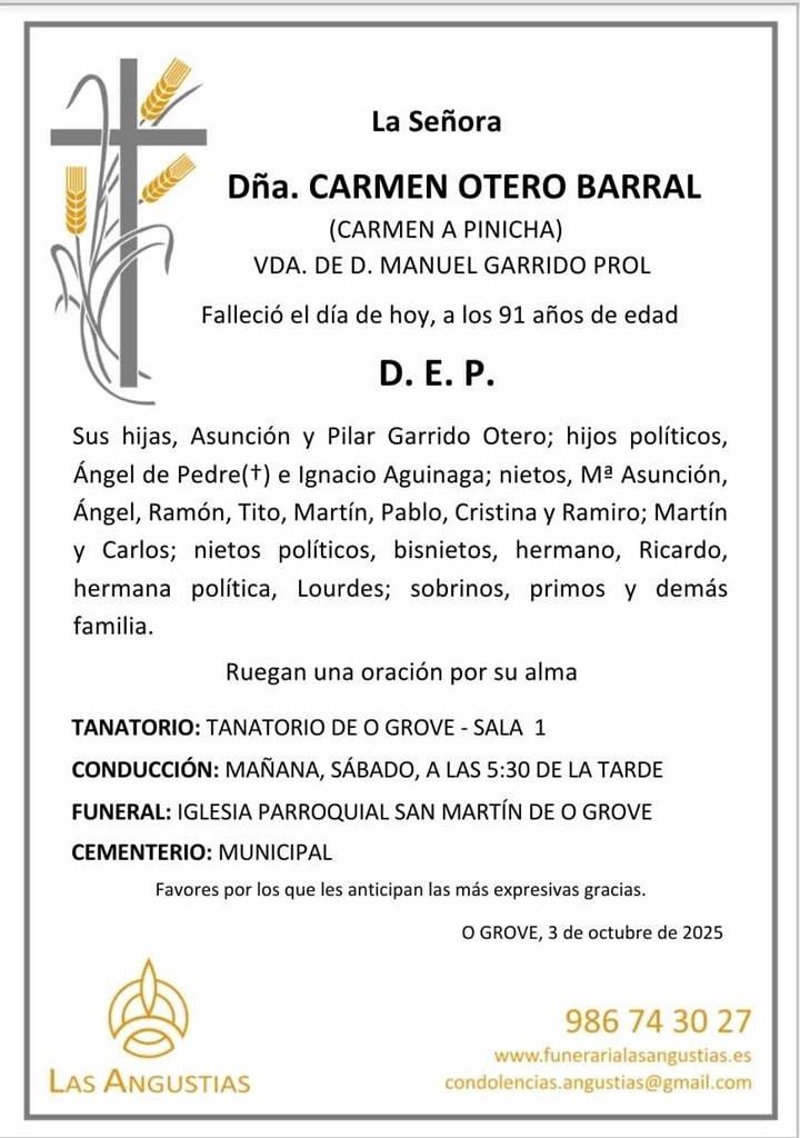 Dña. CARMEN OTERO BARRAL