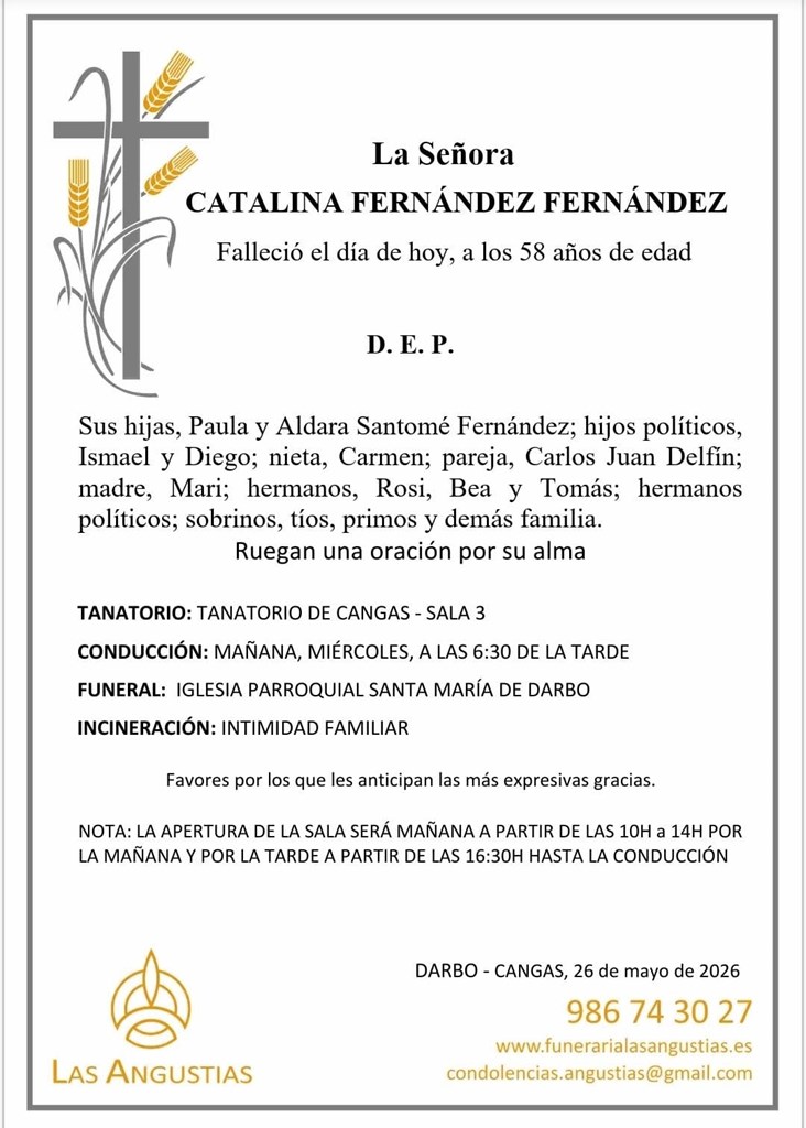 Dña. CATALINA FERNÁNDEZ FERNÁNDEZ