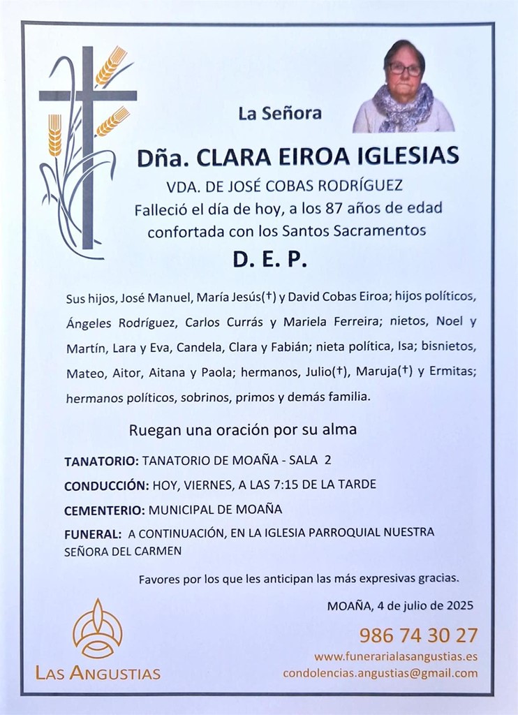 DÑA. CLARA EIROA IGLESIAS