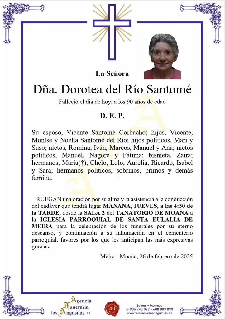 DÑA. DOROTEA DEL RÍO SANTOMÉ