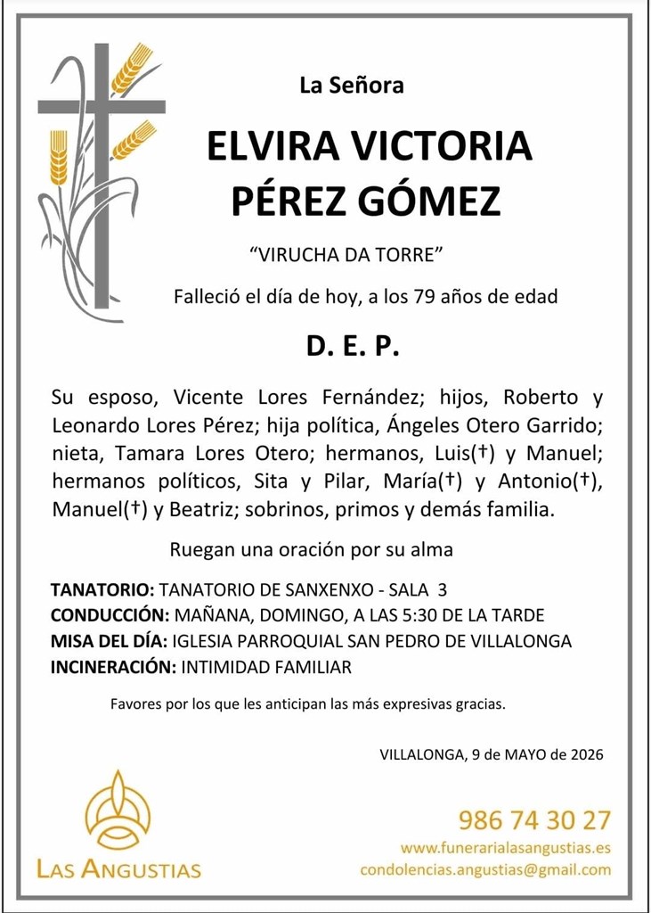 DÑA. ELVIRA VICTORIA PÉREZ GÓMEZ