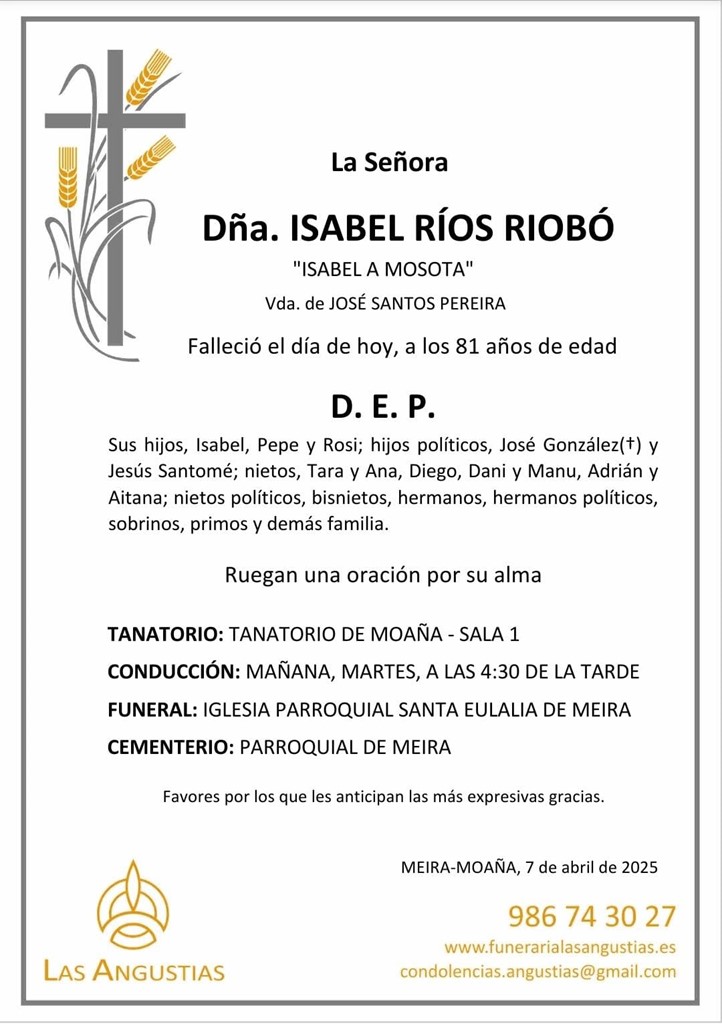 Dña. ISABEL RÍOS RIOBÓ
