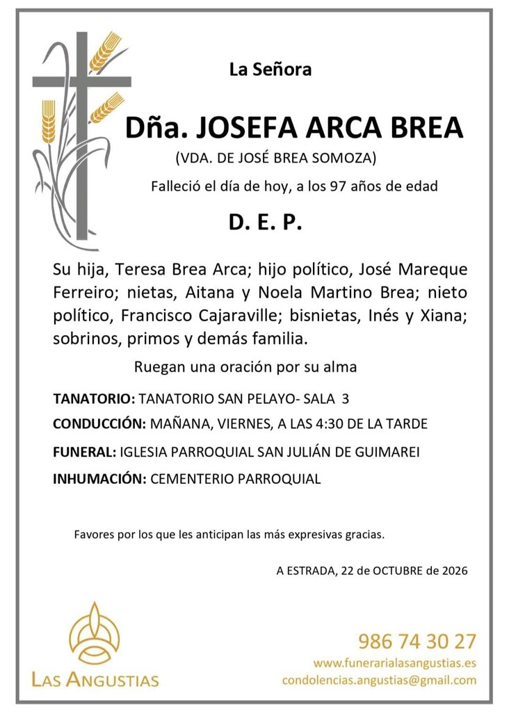 DÑA. JOSEFA ARCA BREA