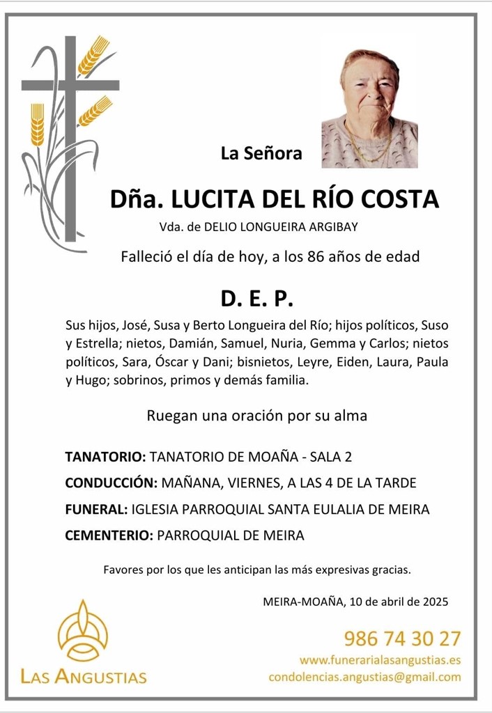 DÑA. LUCITA DEL RÍO COSTA