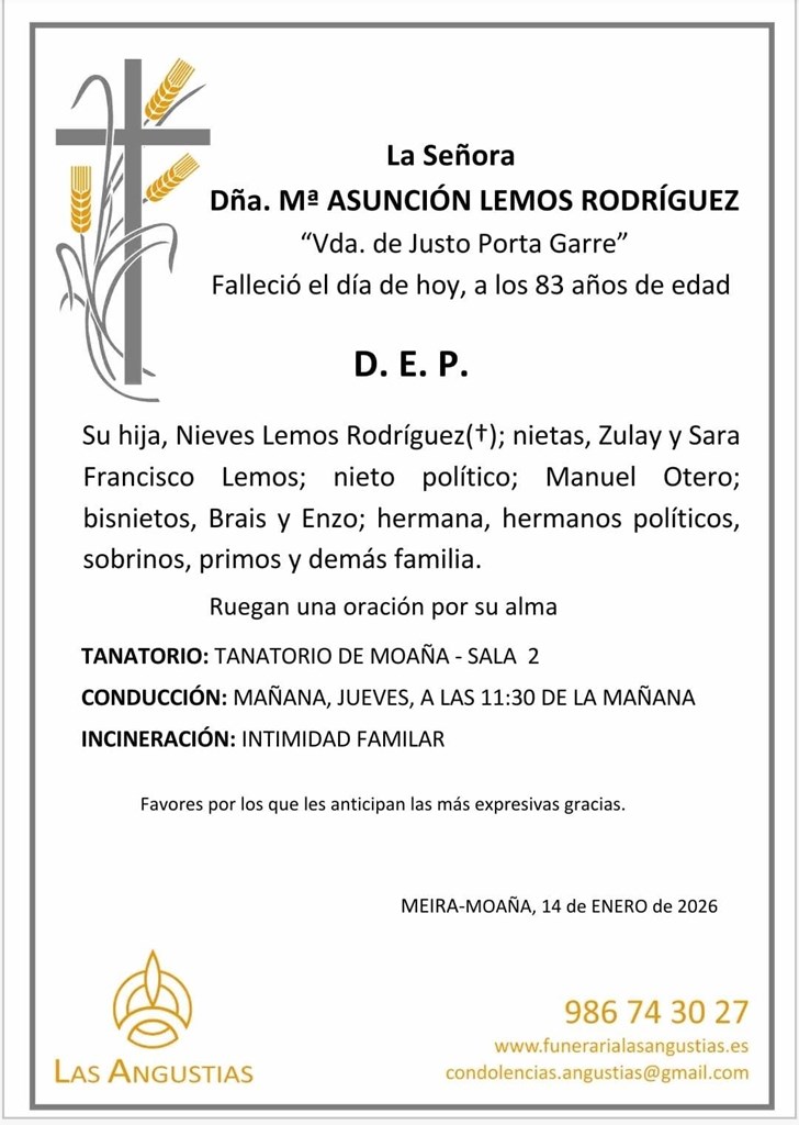 Dña. María Asunción Lemos Rodríguez