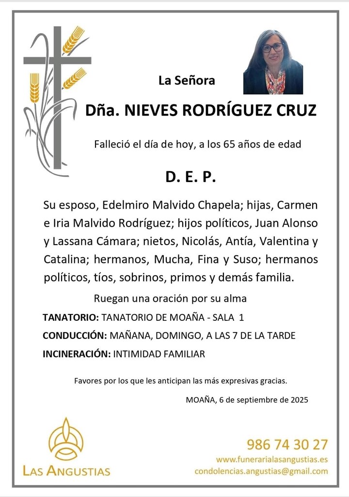 Dña. NIEVES RODRÍGUEZ CRUZ