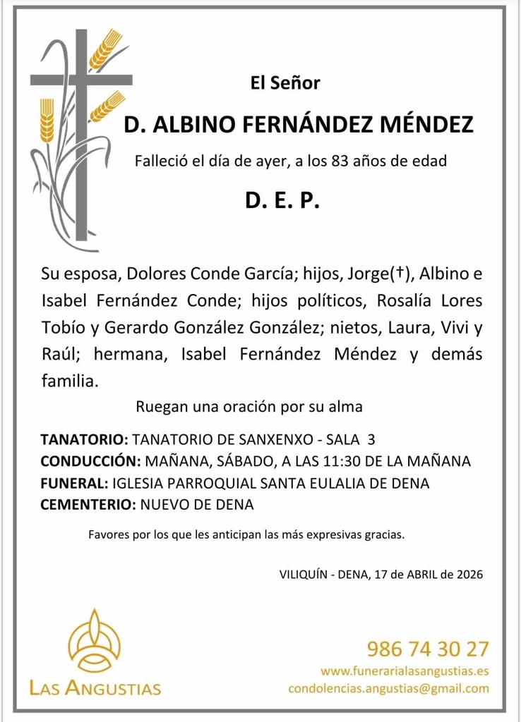 D. ALBINO FERNÁNDEZ MÉNDEZ