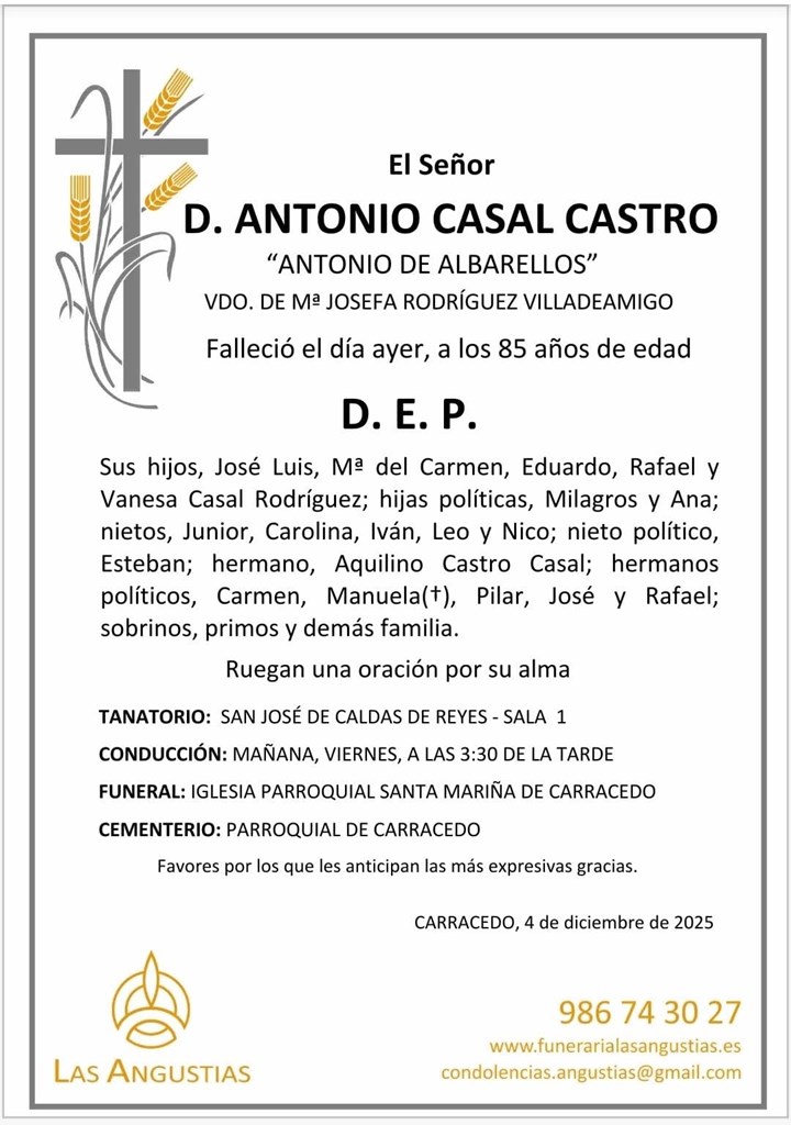 D. ANTONIO CASAL CASTRO