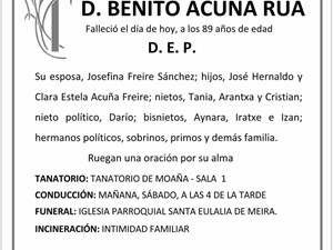 D. BENITO ACUÑA RÚA