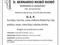 D. BERNARDO RIOBÓ RIOBÓ