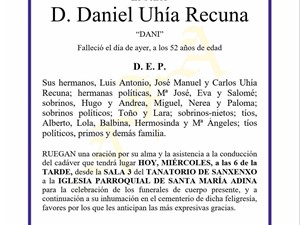D. DANIEL UHÍA RECUNA