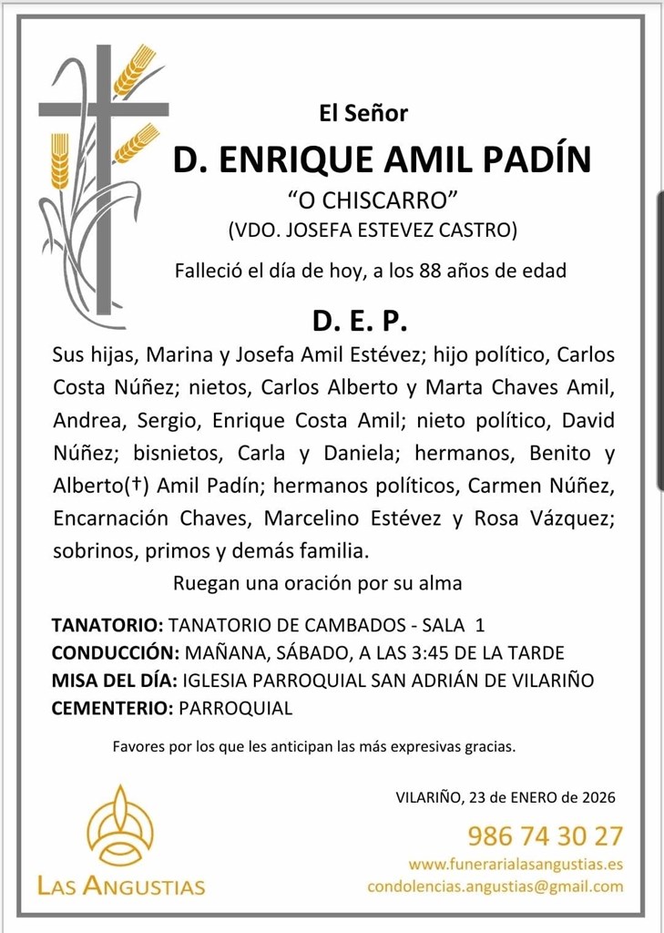 D. ENRIQUE AMIL PADÍN