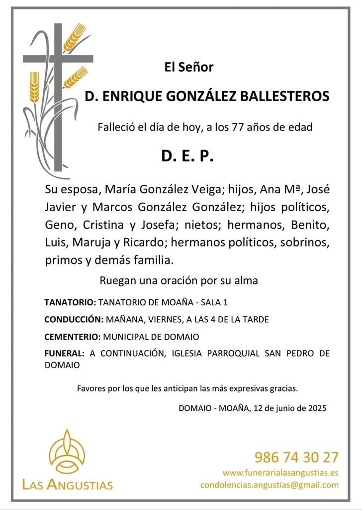 D. ENRIQUE GONZÁLEZ BALLESTEROS