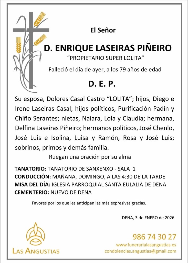 D. ENRIQUE LASEIRAS PIÑEIRO