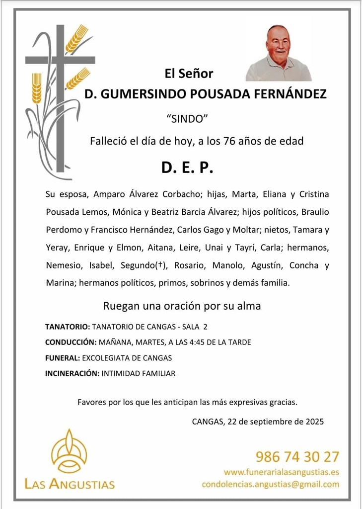 D. GUMERSINDO POUSADA FERNÁNDEZ