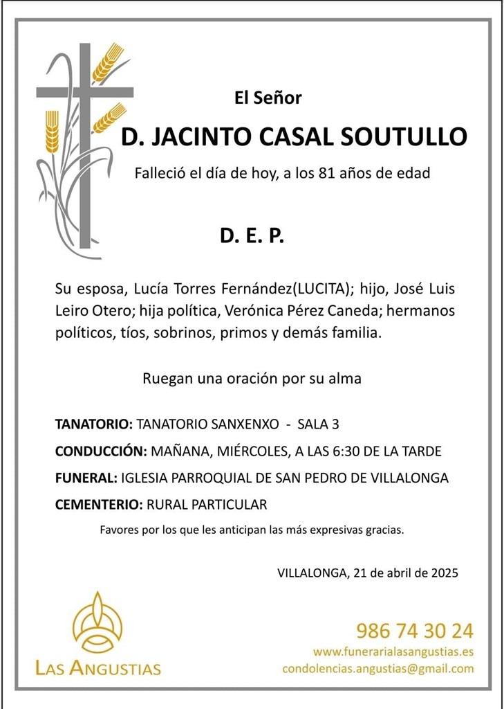 D. JACINTO CASAL SOUTULLO