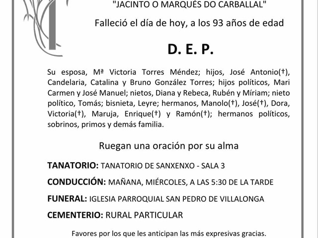 D. JACINTO GONZÁLEZ CANEDA
