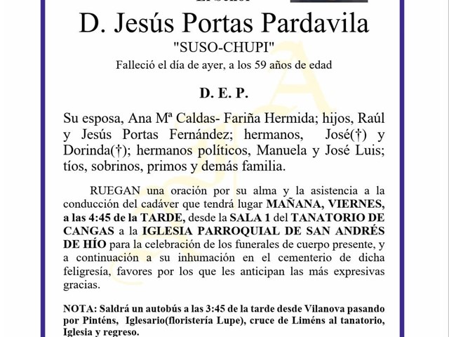 D. JESÚS PORTAS PARDAVILA