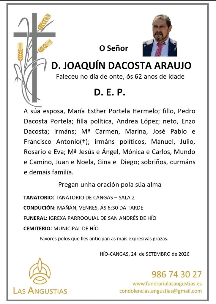 D. JOAQUÍN DACOSTA ARAUJO