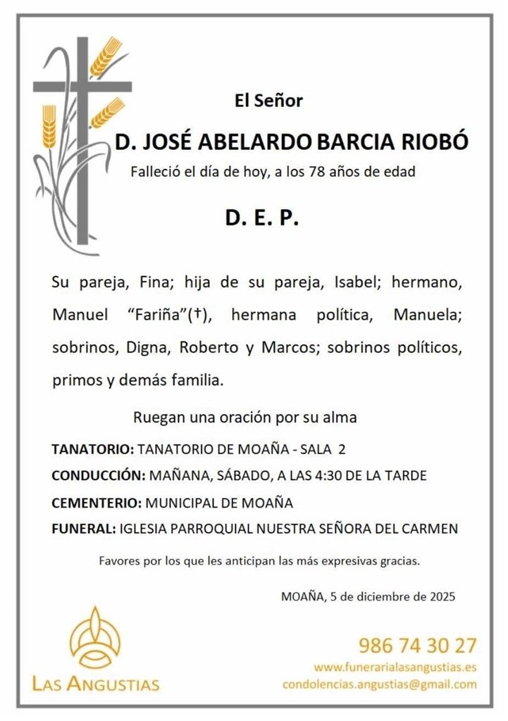 D. JOSÉ ABELARDO BARCIA RIOBÓ