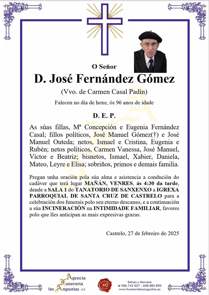 D. JOSÉ FERNÁNDEZ GÓMEZ
