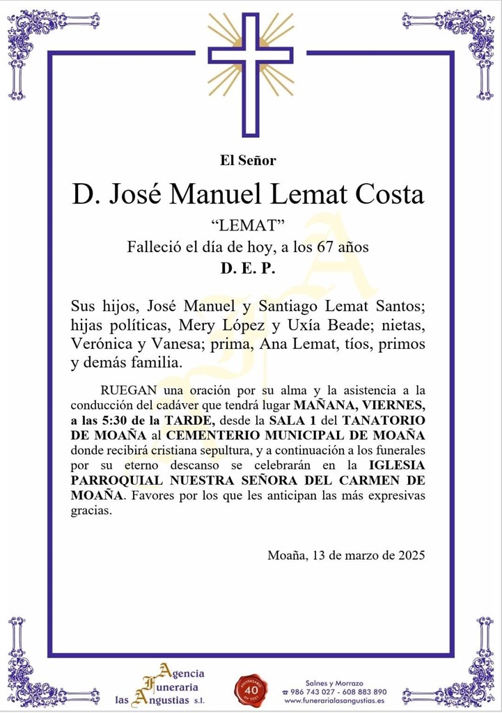 D. JOSÉ MANUEL LEMAT COSTA