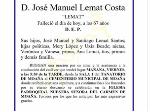 D. JOSÉ MANUEL LEMAT COSTA