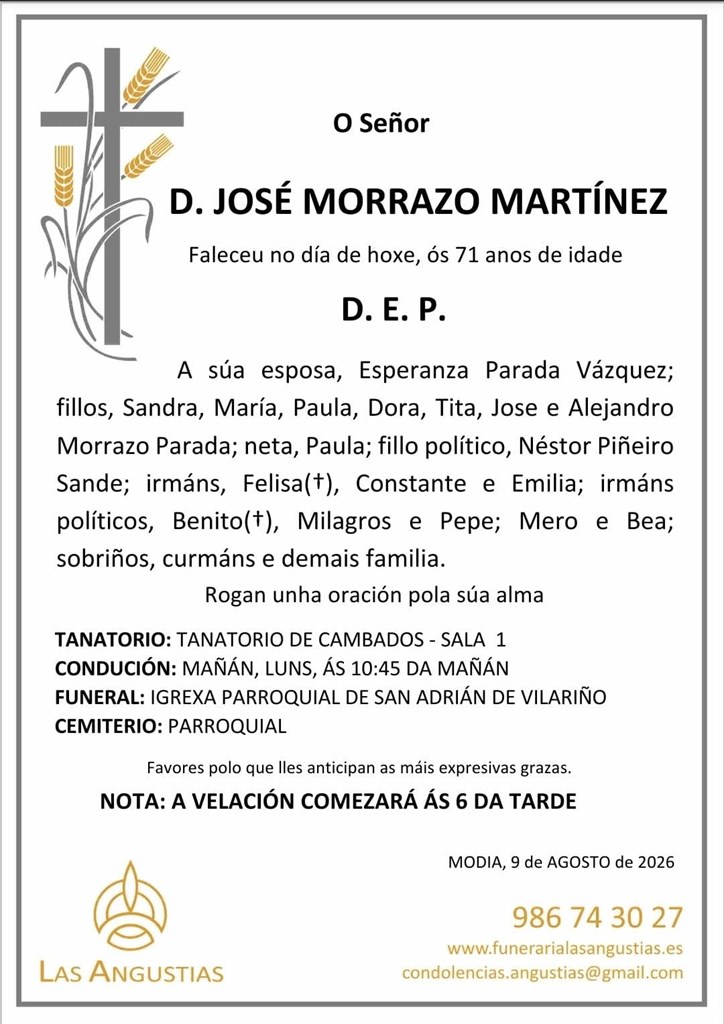 D. JOSÉ MORRAZO MARTÍNEZ
