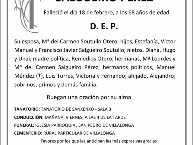 D. JUAN MANUEL SALGUEIRO PÉREZ