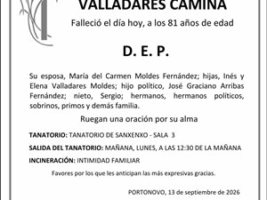 D. JUAN VICENTE VALLADARES CAMIÑA