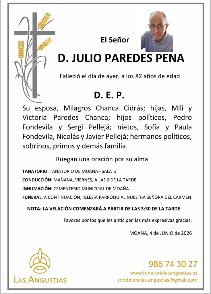 D. JULIO PAREDES PENA