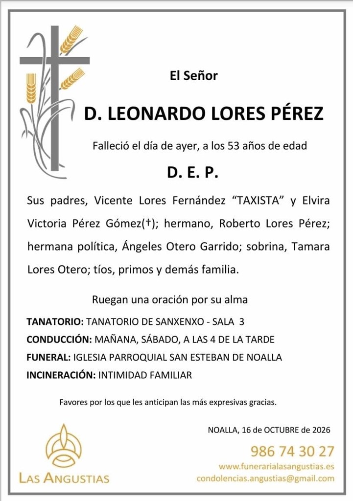 D. LEONARDO LORES PÉREZ