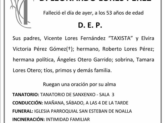 D. LEONARDO LORES PÉREZ