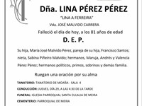 D. LINA PÉREZ PÉREZ