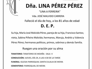 D. LINA PÉREZ PÉREZ