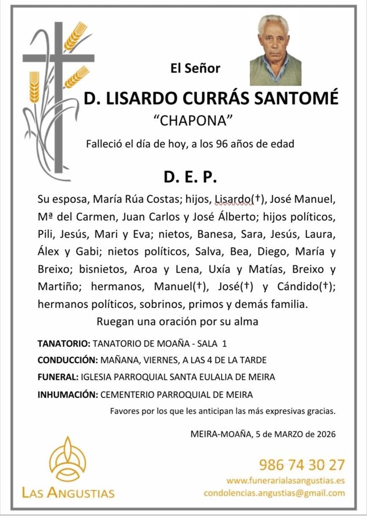 D. LISARDO CURRÁS SANTOMÉ