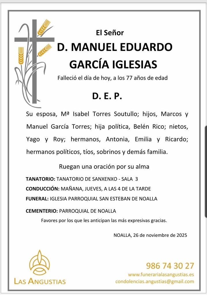 D. MANUEL EDUARDO GARCÍA IGLESIAS