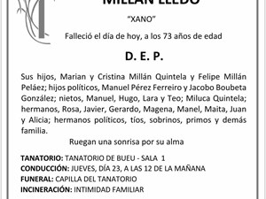 D. MANUEL LUCIANO MILLÁN LLEDÓ