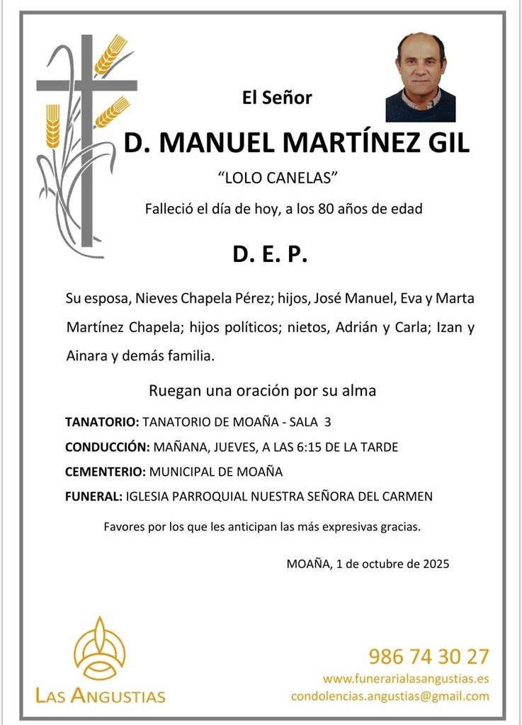 D. MANUEL MARTÍNEZ GIL