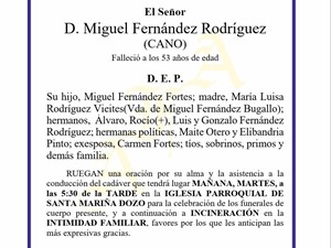 D. MIGUEL FERNÁNDEZ RODRÍGUEZ