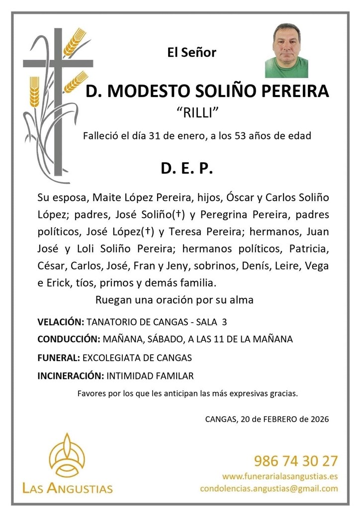D. MODESTO SOLIÑO PEREIRA