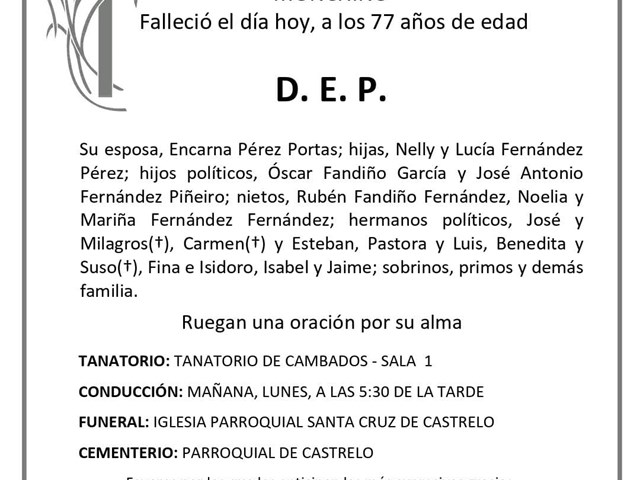 D. RAMÓN FERNÁNDEZ TORRES