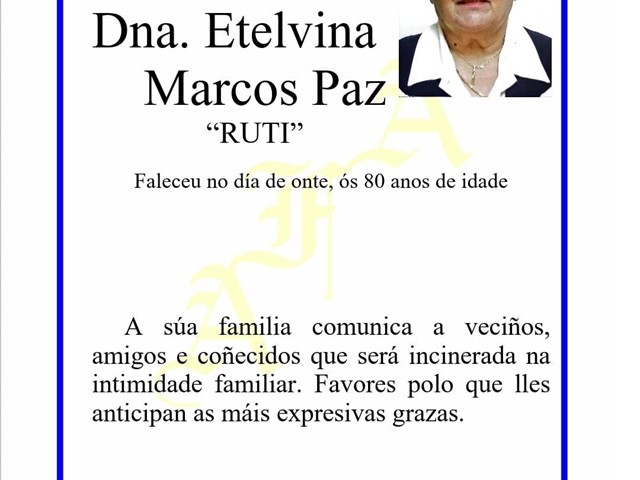 DOÑA ETELVINA MARCOS PAZ