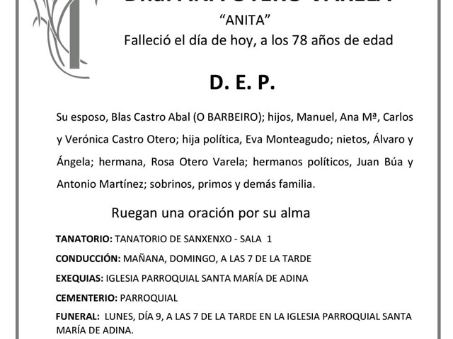 Dña. ANA OTERO VARELA 