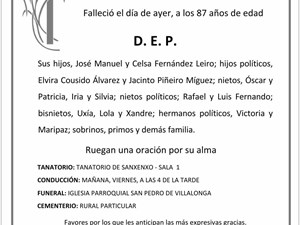 DÑA. DOLORES LEIRO CACABELOS