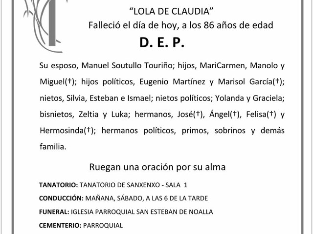 DÑA. DOLORES RODIÑO PÉREZ