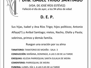 DÑA. ISABEL  TRIGO SANTIAGO