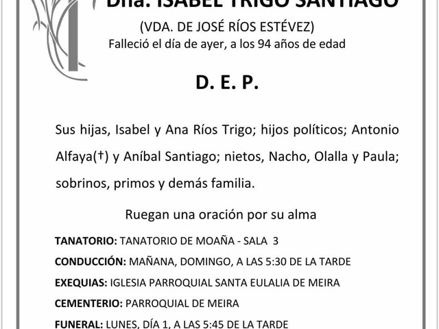 DÑA. ISABEL  TRIGO SANTIAGO