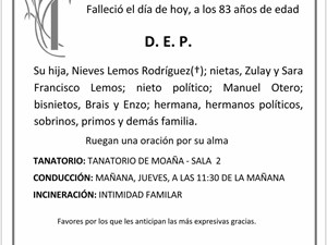 Dña. María Asunción Lemos Rodríguez